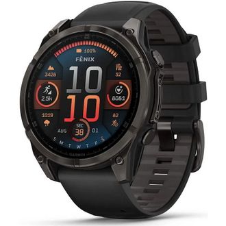 Смарт-годинник Garmin fenix 8 AMOLED 47 mm Sapphire, Carbon Gray DLC Titanium with Black/Pebble Gray Silicone Band (010-02904-20/21/29) - фото 1 Смарт-годинник Garmin fenix 8 AMOLED 47 mm Sapphire, Carbon Gray DLC Titanium with Black/Pebble Gray Silicone Band (010-02904-20/21/29) - фото 1