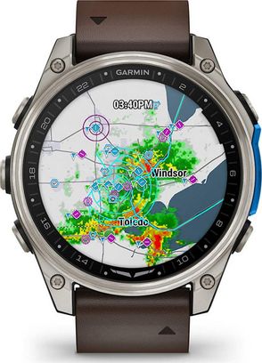 Смарт-часы Garmin D2 Mach 2 47mm Titanium w. Oxford Brown Leather Band (010-02904-30/31) - фото 2
