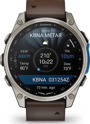 Смарт-часы Garmin D2 Mach 2 47mm Titanium w. Oxford Brown Leather Band (010-02904-30/31) - фото 4