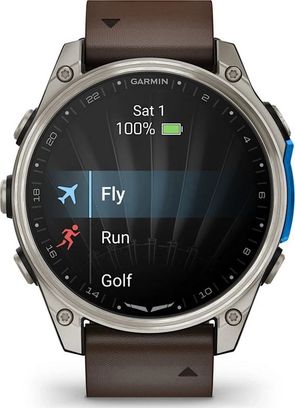 Смарт-часы Garmin D2 Mach 2 47mm Titanium w. Oxford Brown Leather Band (010-02904-30/31) - фото 7