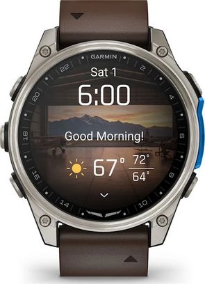 Смарт-часы Garmin D2 Mach 2 47mm Titanium w. Oxford Brown Leather Band (010-02904-30/31) - фото 8