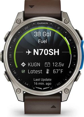 Смарт-часы Garmin D2 Mach 2 47mm Titanium w. Oxford Brown Leather Band (010-02904-30/31) - фото 9