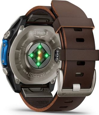 Смарт-часы Garmin D2 Mach 2 47mm Titanium w. Oxford Brown Leather Band (010-02904-30/31) - фото 13