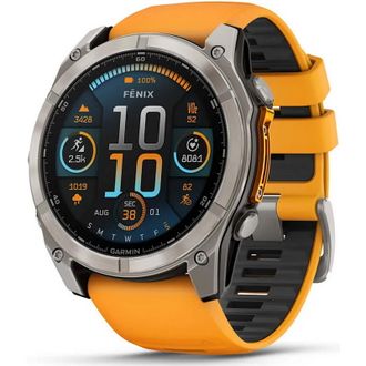 Смарт-часы Garmin Fenix8 51mm AMOLED SapphireTitanium w.Spark Orange/Graphite Silicone Band 010-02905-11 (UA) - фото 1 Смарт-часы Garmin Fenix8 51mm AMOLED SapphireTitanium w.Spark Orange/Graphite Silicone Band 010-02905-11 (UA) - фото 1