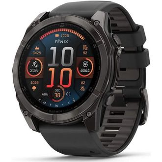 Смарт-часы Garmin Fenix 8 51mm AMOLED Sapphire Carbon Gray DLC Titanium w. Black/Pebble Gray S. Band (010-02905-20/21) - фото 1 Смарт-часы Garmin Fenix 8 51mm AMOLED Sapphire Carbon Gray DLC Titanium w. Black/Pebble Gray S. Band (010-02905-20/21) - фото 1