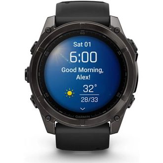 Смарт-часы Garmin Fenix 8 51mm AMOLED Sapphire Carbon Gray DLC Titanium w. Black/Pebble Gray S. Band (010-02905-20/21) - фото 2 Смарт-часы Garmin Fenix 8 51mm AMOLED Sapphire Carbon Gray DLC Titanium w. Black/Pebble Gray S. Band (010-02905-20/21) - фото 2