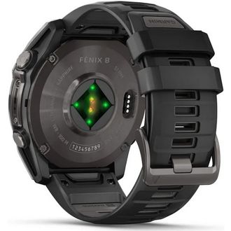 Смарт-часы Garmin Fenix 8 51mm AMOLED Sapphire Carbon Gray DLC Titanium w. Black/Pebble Gray S. Band (010-02905-20/21) - фото 5 Смарт-часы Garmin Fenix 8 51mm AMOLED Sapphire Carbon Gray DLC Titanium w. Black/Pebble Gray S. Band (010-02905-20/21) - фото 5