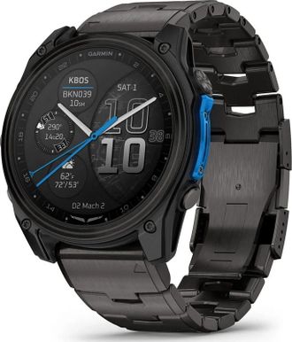 Смарт-часы Garmin D2 Mach 2 51mm Carbon Gray DLC Titanium w. Vented Titanium Bracelet (010-02905-30/31) - фото 1 Смарт-часы Garmin D2 Mach 2 51mm Carbon Gray DLC Titanium w. Vented Titanium Bracelet (010-02905-30/31) - фото 1