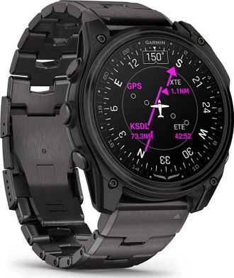 Смарт-часы Garmin D2 Mach 2 51mm Carbon Gray DLC Titanium w. Vented Titanium Bracelet (010-02905-30/31) - фото 3 Смарт-часы Garmin D2 Mach 2 51mm Carbon Gray DLC Titanium w. Vented Titanium Bracelet (010-02905-30/31) - фото 3