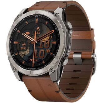 Смарт-часы Garmin fenix 8 AMOLED 51 mm Sapphire, Graphite/Carbon Gray DLC Titanium with QuickFit leather strap 26 mm (010-02905-40) - фото 2 Смарт-часы Garmin fenix 8 AMOLED 51 mm Sapphire, Graphite/Carbon Gray DLC Titanium with QuickFit leather strap 26 mm (010-02905-40) - фото 2