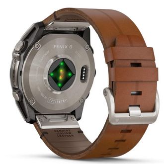 Смарт-часы Garmin fenix 8 AMOLED 51 mm Sapphire, Graphite/Carbon Gray DLC Titanium with QuickFit leather strap 26 mm (010-02905-40) - фото 6 Смарт-часы Garmin fenix 8 AMOLED 51 mm Sapphire, Graphite/Carbon Gray DLC Titanium with QuickFit leather strap 26 mm (010-02905-40) - фото 6