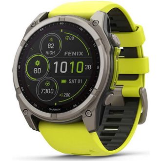Смарт-часы Garmin Fenix8 51mm Solar Sapphire Titanium w.Amp Yellow/Graphite Silicone Band (010-02907-20/21) (UA) - фото 1 Смарт-часы Garmin Fenix8 51mm Solar Sapphire Titanium w.Amp Yellow/Graphite Silicone Band (010-02907-20/21) (UA) - фото 1