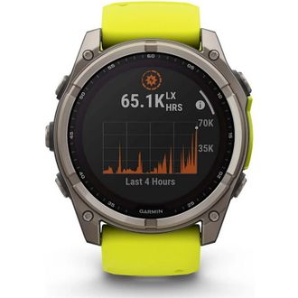 Смарт-часы Garmin Fenix8 51mm Solar Sapphire Titanium w.Amp Yellow/Graphite Silicone Band (010-02907-20/21) (UA) - фото 2 Смарт-часы Garmin Fenix8 51mm Solar Sapphire Titanium w.Amp Yellow/Graphite Silicone Band (010-02907-20/21) (UA) - фото 2