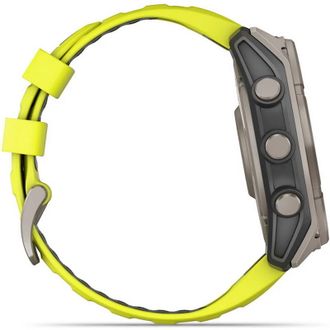 Смарт-часы Garmin Fenix8 51mm Solar Sapphire Titanium w.Amp Yellow/Graphite Silicone Band (010-02907-20/21) (UA) - фото 4 Смарт-часы Garmin Fenix8 51mm Solar Sapphire Titanium w.Amp Yellow/Graphite Silicone Band (010-02907-20/21) (UA) - фото 4