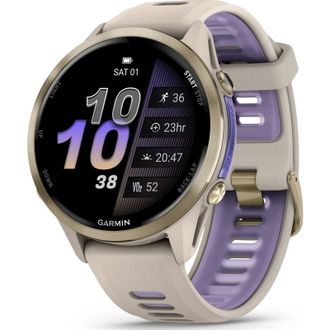 Смарт-годинник Garmin Forerunner 970 Soft Gold Titanium w. French Gray C. and French Gray/T. Indigo Band (010-02969-02/12/62) - фото 1 Смарт-годинник Garmin Forerunner 970 Soft Gold Titanium w. French Gray C. and French Gray/T. Indigo Band (010-02969-02/12/62) - фото 1