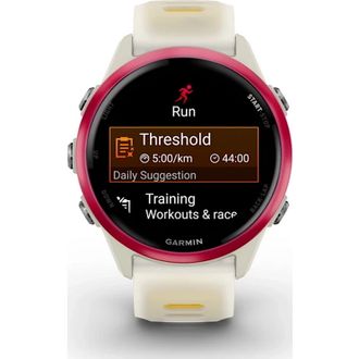 Смарт-часы Garmin Forerunner 570 42mm Raspberry Aluminum w. Translucent Bone/Mango Band (010-02970-02/42) - фото 2