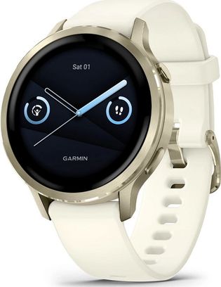 Смарт-часы Garmin Venu 4 41 mm Lunar Gold with Bone Silicone Band (010-03013-00) - фото 1 Смарт-часы Garmin Venu 4 41 mm Lunar Gold with Bone Silicone Band (010-03013-00) - фото 1