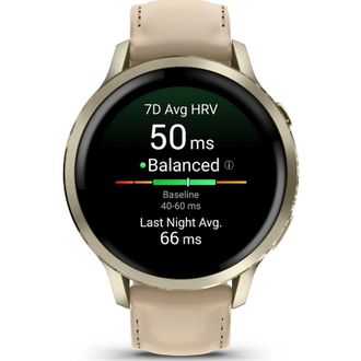 Смарт-часы Garmin Venu 4 41 mm Lunar Gold with Light Sand Leather Band (010-03013-03) (UA) - фото 2 Смарт-часы Garmin Venu 4 41 mm Lunar Gold with Light Sand Leather Band (010-03013-03) (UA) - фото 2