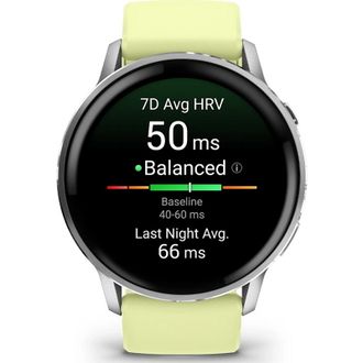 Смарт-часы Garmin Venu 4 45 mm Silver with Citron Silicone Band (010-03014-02) (UA) - фото 2