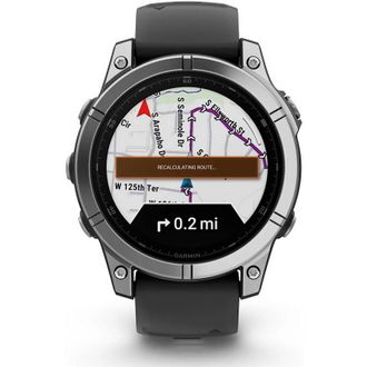Смарт-часы Garmin Fenix E 47mm AMOLED Stainless Steel with Black Silicone Band (010-03025-02/00) - фото 2 Смарт-часы Garmin Fenix E 47mm AMOLED Stainless Steel with Black Silicone Band (010-03025-02/00) - фото 2