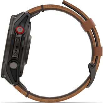 Смарт-часы Garmin Fenix 8 Pro 47 mm AMOLED Carbon Gray DLC Titanium with Chestnut Leather Band (010-03198-40) - фото 5 Смарт-часы Garmin Fenix 8 Pro 47 mm AMOLED Carbon Gray DLC Titanium with Chestnut Leather Band (010-03198-40) - фото 5