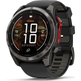 Смарт-годинник Garmin Fenix 8 Pro 51 mm MicroLED Sapphire - Carbon Gray DLC Titanium with Black/Pebble Gray Silicone Band (010-03380-00/01/05) - фото 1