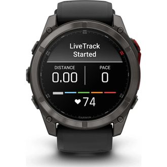 Смарт-годинник Garmin Fenix 8 Pro 51 mm MicroLED Sapphire - Carbon Gray DLC Titanium with Black/Pebble Gray Silicone Band (010-03380-00/01/05) - фото 3