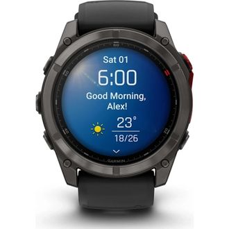 Смарт-годинник Garmin Fenix 8 Pro 51 mm MicroLED Sapphire - Carbon Gray DLC Titanium with Black/Pebble Gray Silicone Band (010-03380-00/01/05) - фото 4