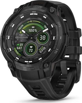 Смарт-годинник Garmin Instinct Crossover AMOLED Tactical Black with Black Silicone (010-03398-02/42) - фото 1 Смарт-годинник Garmin Instinct Crossover AMOLED Tactical Black with Black Silicone (010-03398-02/42) - фото 1