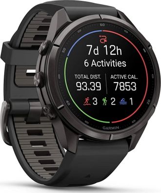 Смарт-часы Garmin Fenix 9 Pro 43mm Carbon Gray DLC Titanium with Black/Pebble Gray Silicone Band (010-04335-15/16) - фото 1 Смарт-часы Garmin Fenix 9 Pro 43mm Carbon Gray DLC Titanium with Black/Pebble Gray Silicone Band (010-04335-15/16) - фото 1