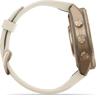Смарт-часы Garmin Fenix 9 Pro inReach 43mm Autumn Gold Titanium with Cream/French Gray Silicone Band (010-04335-20/21) - фото 4