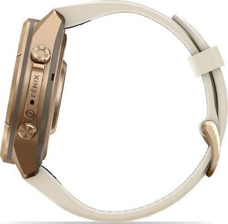 Смарт-годинник Garmin Fenix 9 Pro 43mm Autumn Gold Titanium with Cream/French Gray Silicone Band (010-04335-25/26) - фото 5