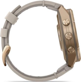 Смарт-часы Garmin Fenix 9 Pro inReach 43mm Autumn Gold Titanium with Bone Leather Band (010-04335-40/41) - фото 4