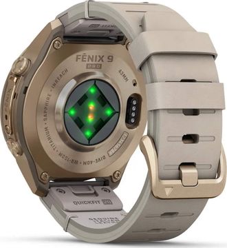 Смарт-часы Garmin Fenix 9 Pro inReach 43mm Autumn Gold Titanium with Bone Leather Band (010-04335-40/41) - фото 6
