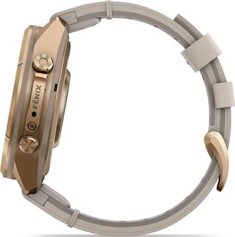 Смарт-часы Garmin Fenix 9 Pro inReach 43mm Autumn Gold Titanium with Bone Leather Band (010-04335-40/41) - фото 5