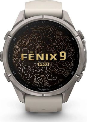 Смарт-часы Garmin Fenix 9 Pro 43mm Titanium with Fog Gray/Dark Sandstone Silicone Band (010-04335-85/86) - фото 2 Смарт-часы Garmin Fenix 9 Pro 43mm Titanium with Fog Gray/Dark Sandstone Silicone Band (010-04335-85/86) - фото 2