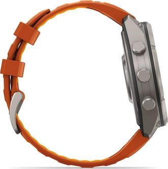 Смарт-часы Garmin Fenix 9 Pro inReach 47mm Titanium with Autumn Orange/Spark Orange Silicone Band (010-04336-00/01) - фото 4