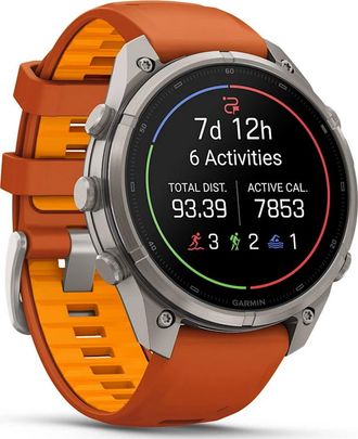 Смарт-часы Garmin Fenix 9 Pro 47mm Titanium with Autumn Orange/Spark Orange Silicone Band (010-04336-05/06) - фото 1 Смарт-часы Garmin Fenix 9 Pro 47mm Titanium with Autumn Orange/Spark Orange Silicone Band (010-04336-05/06) - фото 1