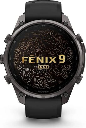 Смарт-часы Garmin Fenix 9 Pro inReach 47mm Carbon Gray DLC Titanium w. Black/Pebble Gray Silicone B. (010-04336-10/11) - фото 2