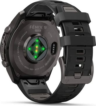 Смарт-часы Garmin Fenix 9 Pro inReach 47mm Carbon Gray DLC Titanium w. Black/Pebble Gray Silicone B. (010-04336-10/11) - фото 6