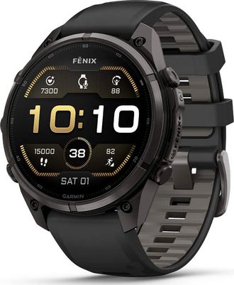 Смарт-часы Garmin Fenix 9 Pro 47mm Carbon Gray DLC Titanium Case with Black/Pebble Gray Silicone Band (010-04336-15/16) - фото 1 Смарт-часы Garmin Fenix 9 Pro 47mm Carbon Gray DLC Titanium Case with Black/Pebble Gray Silicone Band (010-04336-15/16) - фото 1
