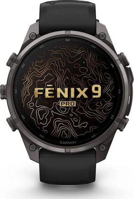 Смарт-часы Garmin Fenix 9 Pro 47mm Carbon Gray DLC Titanium Case with Black/Pebble Gray Silicone Band (010-04336-15/16) - фото 2 Смарт-часы Garmin Fenix 9 Pro 47mm Carbon Gray DLC Titanium Case with Black/Pebble Gray Silicone Band (010-04336-15/16) - фото 2