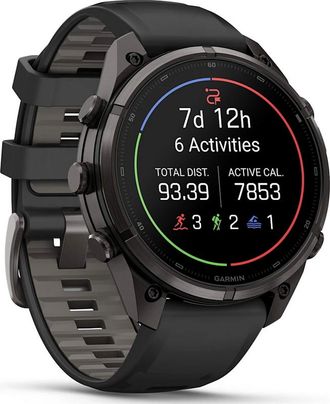 Смарт-часы Garmin Fenix 9 Pro 47mm Carbon Gray DLC Titanium Case with Black/Pebble Gray Silicone Band (010-04336-15/16) - фото 3 Смарт-часы Garmin Fenix 9 Pro 47mm Carbon Gray DLC Titanium Case with Black/Pebble Gray Silicone Band (010-04336-15/16) - фото 3