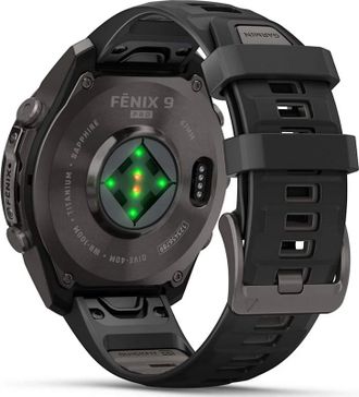 Смарт-часы Garmin Fenix 9 Pro 47mm Carbon Gray DLC Titanium Case with Black/Pebble Gray Silicone Band (010-04336-15/16) - фото 7 Смарт-часы Garmin Fenix 9 Pro 47mm Carbon Gray DLC Titanium Case with Black/Pebble Gray Silicone Band (010-04336-15/16) - фото 7