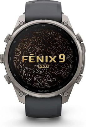 Смарт-часы Garmin Fenix 9 Pro 47mm Titanium with Graphite/Black Silicone Band (010-04336-25/26) - фото 2 Смарт-часы Garmin Fenix 9 Pro 47mm Titanium with Graphite/Black Silicone Band (010-04336-25/26) - фото 2