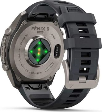 Смарт-часы Garmin Fenix 9 Pro 47mm Titanium with Graphite/Black Silicone Band (010-04336-25/26) - фото 6 Смарт-часы Garmin Fenix 9 Pro 47mm Titanium with Graphite/Black Silicone Band (010-04336-25/26) - фото 6