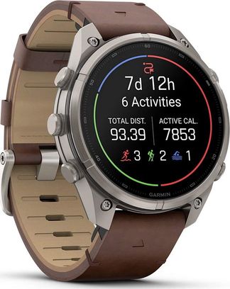 Смарт-часы Garmin Fenix 9 Pro inReach 47mm Titanium with Walnut Leather Band (010-04336-40/41) - фото 3