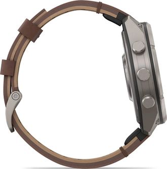 Смарт-часы Garmin Fenix 9 Pro inReach 47mm Titanium with Walnut Leather Band (010-04336-40/41) - фото 4