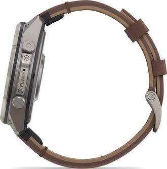 Смарт-часы Garmin Fenix 9 Pro inReach 47mm Titanium with Walnut Leather Band (010-04336-40/41) - фото 5