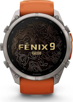Смарт-часы Garmin Fenix 9 Pro 51mm Titanium with Autumn Orange/Spark Orange Silicone Band (010-04337-05/06) - фото 2 Смарт-часы Garmin Fenix 9 Pro 51mm Titanium with Autumn Orange/Spark Orange Silicone Band (010-04337-05/06) - фото 2